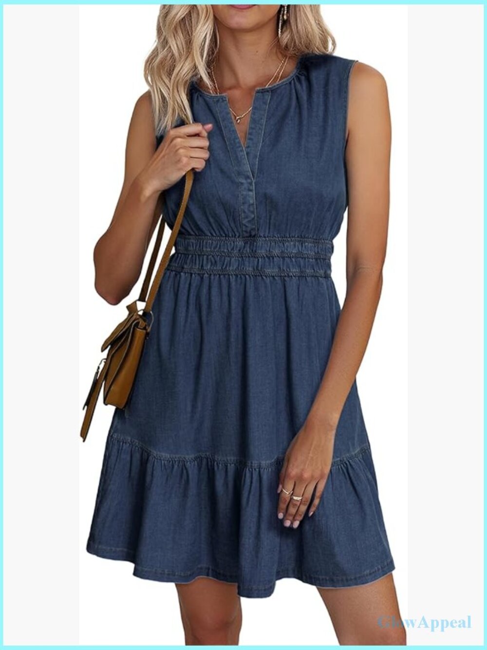 Sleeveless Denim Dress with Pockets